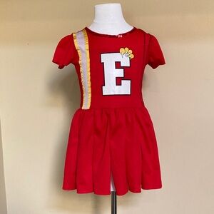 Red East High Wildcats Cheerleader Costume